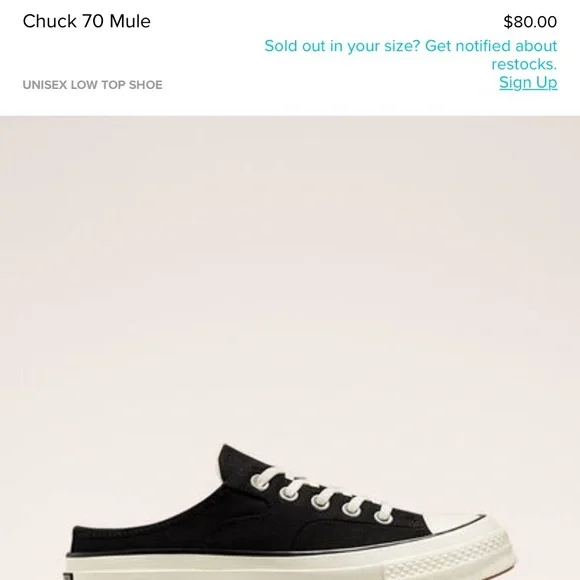 Converse Low Top Mules 6.5 - Picture 5 of 11